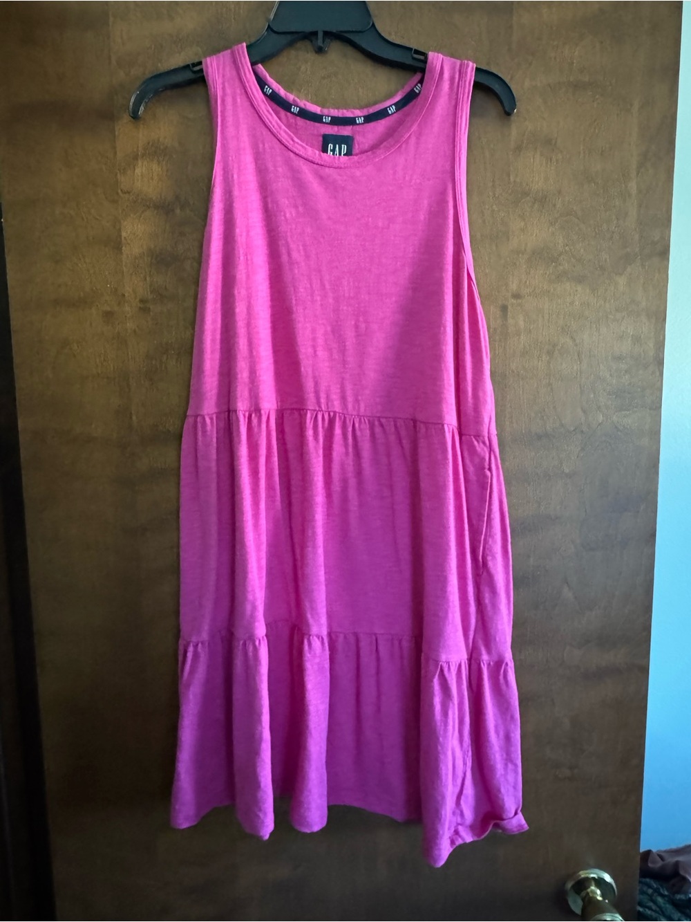 GAP Girls Hot Pink Sleeveless Tiered Casual Dress